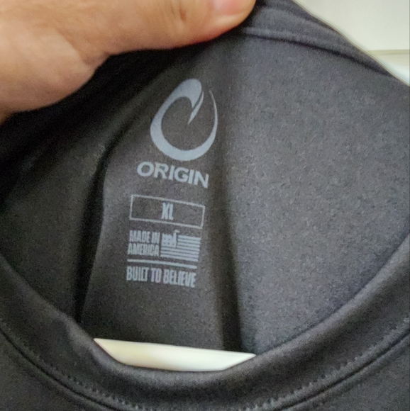 Origin Black Long Sleeve Tee Crew Neck - Picture 2 of 5